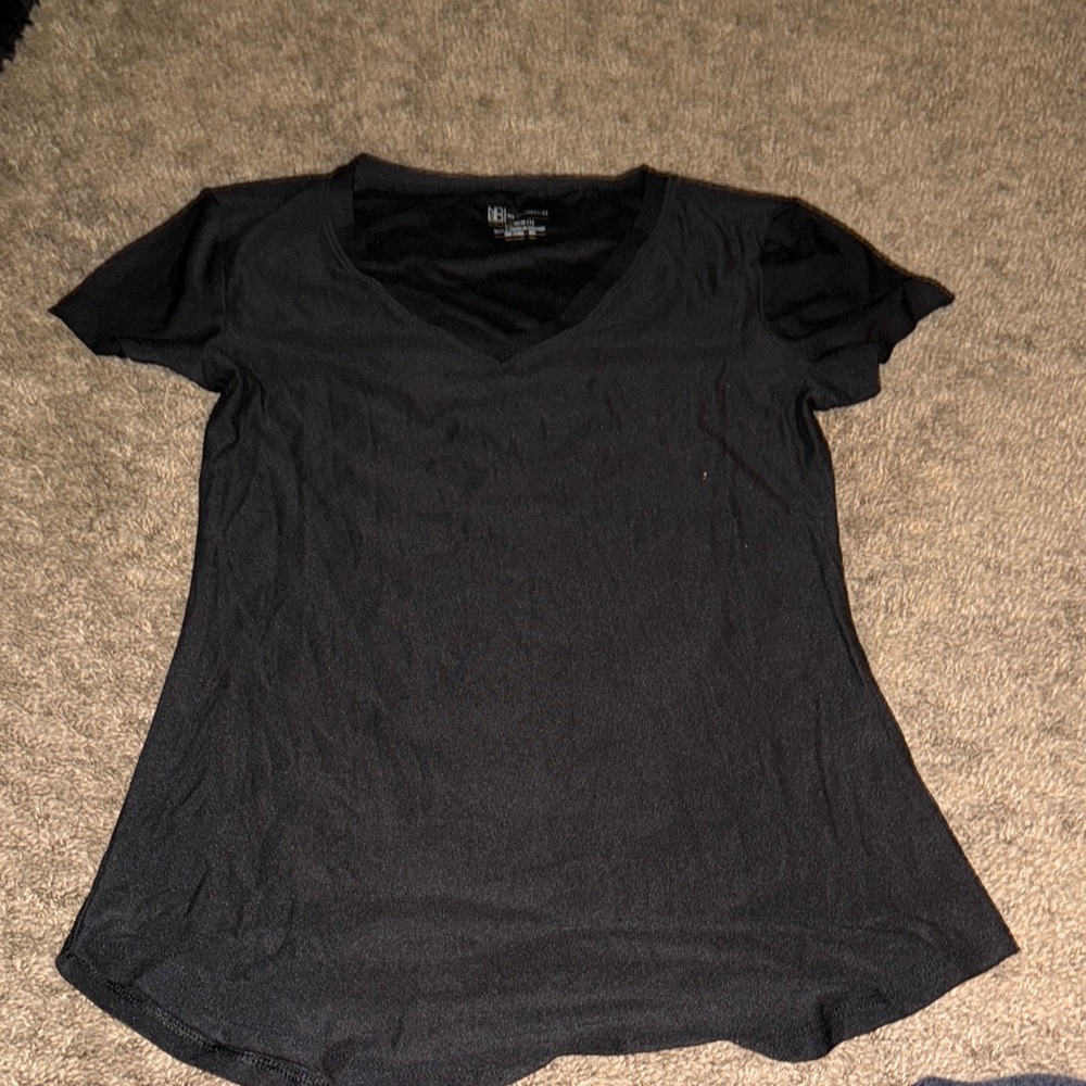 NOBO Black Short Sleeve V-Neck Top
